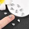 SHEGRACE Brass Pave Clear Cubic Zirconia Teardrop Chandelier Component Links XGRQ2O074-428P-5