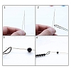 Tarnish Resistant Stainless Steel Collapsible Big Eye Beading Needles SENE-PW0013-02M-2