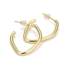 Rack Plating Brass Twist Rhombus Stud Earrings EJEW-C014-04G-2