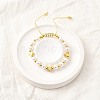ABS Imitation Pearl Beads Braided Bead Bracelets for Women BJEW-D317-09A-G-1
