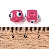Resin Evil Eye European Beads RESI-A021-11-2