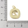 Rack Plating Brass Micro Pave Clear Cubic Zirconia Pendants KK-E102-33G-Z-3