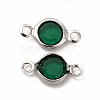 304 Stainless Steel with Glass Connector Charms STAS-G305-08P-2