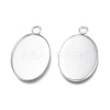 Non-Tarnish 304 Stainless Steel Pendant Cabochons Settings for Fashion Jewelry X-STAS-M283-03P-C-2