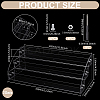 3-Tier Transparent PS Plastic Nail Polish Bottle Organizer Display Riser Stands ODIS-WH0043-254A-3