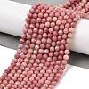 Natural Rhodonite Beads Strands G-E411-11A-4mm-3