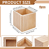 Square Wood Furniture Legs AJEW-WH0661-19A-2