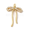 Brass Micro Pave Clear Cubic Zirconia Pendants KK-R155-01G-1