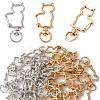 40Pcs 2 Colors Alloy Swivel Snap Hook Clasps FIND-FS0004-73E-1