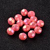 AB Color Plated Eco-Friendly Poly Styrene Acrylic Round Beads TACR-L004-6mm-43-1