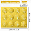 34 Sheets Self Adhesive Gold Foil Embossed Stickers DIY-WH0509-064-2