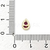 Teardrop Brass Micro Pave Cubic Zirconia Cabochons KK-P345-13G-B05-3