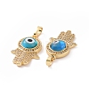 Brass Micro Pave Cubic Zirconia Pendants ZIRC-F136-03G-07-3
