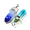 Spray Paint Glass Pendant GLAA-H029-02P-2