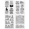 Globleland 4 Sheets 4 Styles PVC Plastic Stamps DIY-GL0004-86I-8