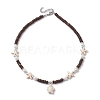 Sea Turtle Synthetic Turquoise Pendant Necklaces for Women NJEW-JN04665-4