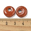 Natural Red Jasper Donut/Pi Disc Charms G-G142-02K-3