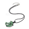 Mixed Gemstone Moon Pendant Necklaces for Women NJEW-JN04270-5