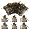 30Pcs Gold Stamping Moon Star Organza Drawstring Gift Bags ABAG-TA0002-21E-2