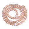 Electroplate Glass Beads Strands EGLA-A034-T2mm-L22-2
