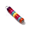 Dyed Synthetic Turquoise Column Pendants PALLOY-JF04536-01-5