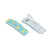 10Pcs 5 Colors Tartan Pattern Epoxy Resin Snap Hair Clip PHAR-P009-01B-4