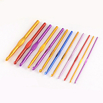 Random Single Color Aluminum Crochet Hooks, Single Color per Bag, Pin: 4.5mm,  148x4.5mm