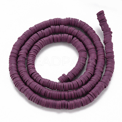 Handmade Polymer Clay Bead Strands X-CLAY-T002-4mm-73-1