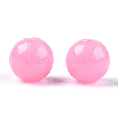 Opaque Plastic Beads X-KY-T005-6mm-602-1
