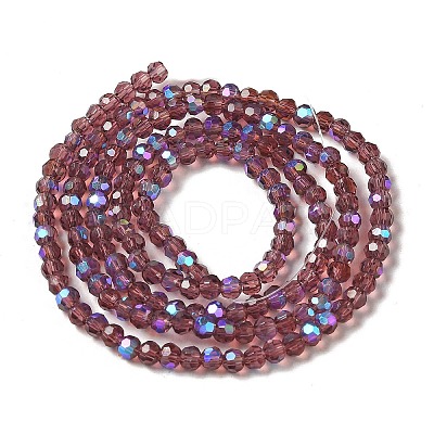 Electroplate Transparent Glass Beads Strands LS-EGLA-A035-T3mm-L13-1