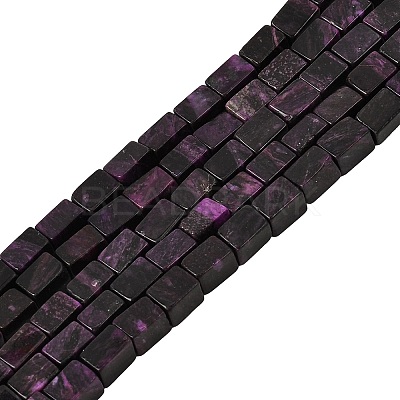 Natural Dyed White Jade(Imitation Charoite) Beads Strands GG-CBA0743-F02-1