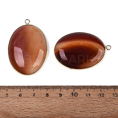 Dyed Natural Agate Pendants G-Q606-90A-G-1