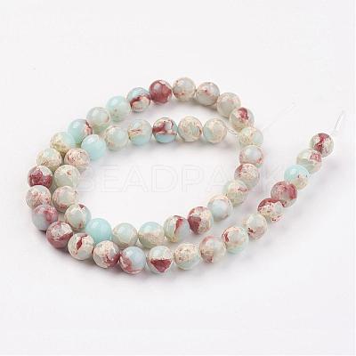 Synthetic Shoushan Stone Beads Strands G-N0311-01C-6mm-1
