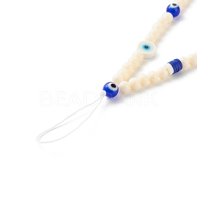 Plastic Beads Mobile Straps HJEW-JM00567-1