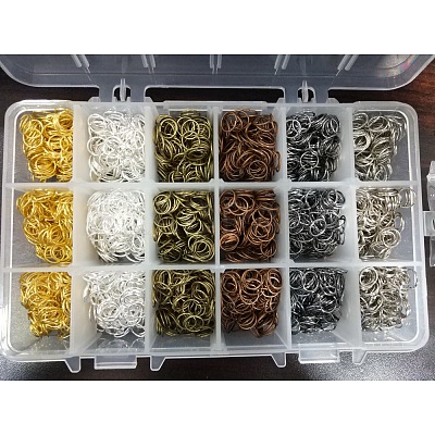 PandaHall Elite Iron Open Jump Rings IFIN-PH0023-16-6mm-1