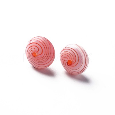 Handmade Blown Glass Globe Beads GLAA-T012-48-1