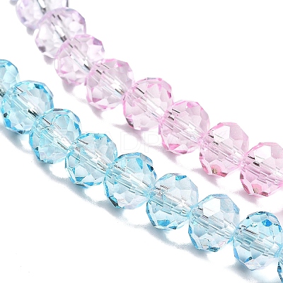 Transparent Painted Glass Beads Strands LS-DGLA-A034-T8mm-A22-1