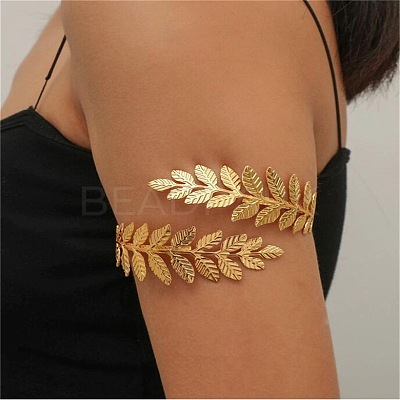 Leaf Alloy Arm Cuff Bangles for Women FS-WG391C2-01-1