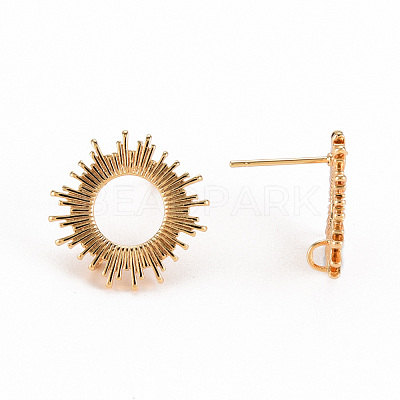 Brass Earring Findings KK-S356-248-NF-1