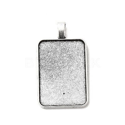 Tibetan Style Alloy Pendant Cabochon Settings TIBEP-N003-02AS-1