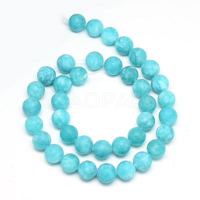 Natural White Jade Bead Strands X-G-R297-10mm-45-1