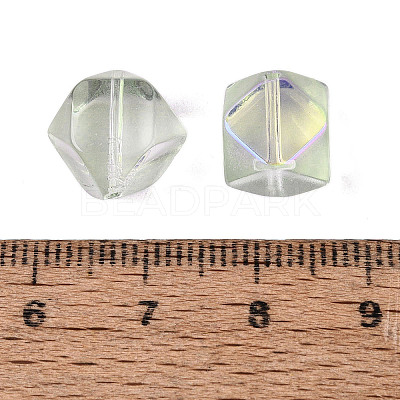 Electroplate Transparent Glass Beads EGLA-Q140-01-A06-1