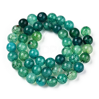 Natural Dragon Veins Agate Beads Strands G-Q948-81I-8mm-1