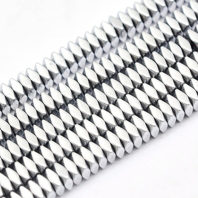 Electroplate Non-magnetic Synthetic Hematite Beads Strands G-L489-D07-1