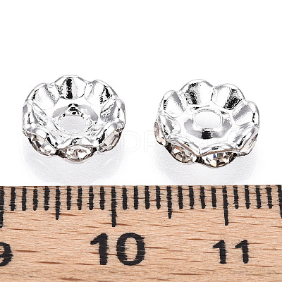 Brass Grade A Crystal Rhinestone Spacer Beads RB-A006-10MM-S-1