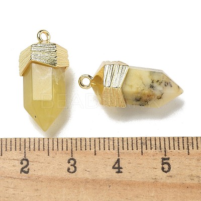 Natural Yellow Opal Faceted Pendants G-G181-03G-06-1