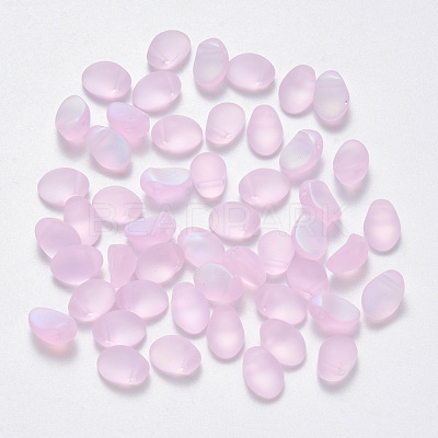 Transparent Spray Painted Glass Charms GLAA-R211-05-D02-1