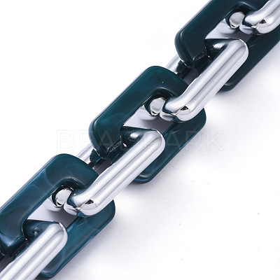 Handmade Acrylic Cable Chains AJEW-JB00674-01-1