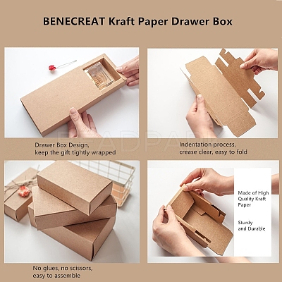 Kraft Paper Folding Box CON-WH0010-01F-C-1