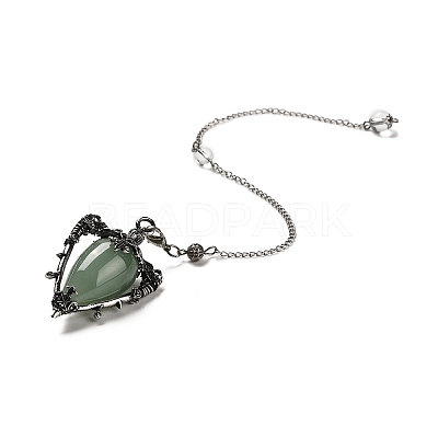 Mixed Gemstone Triangle Dowsing Pendulum Pendants G-G022-01AS-1